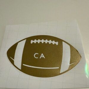 Gold Football Wall Decal